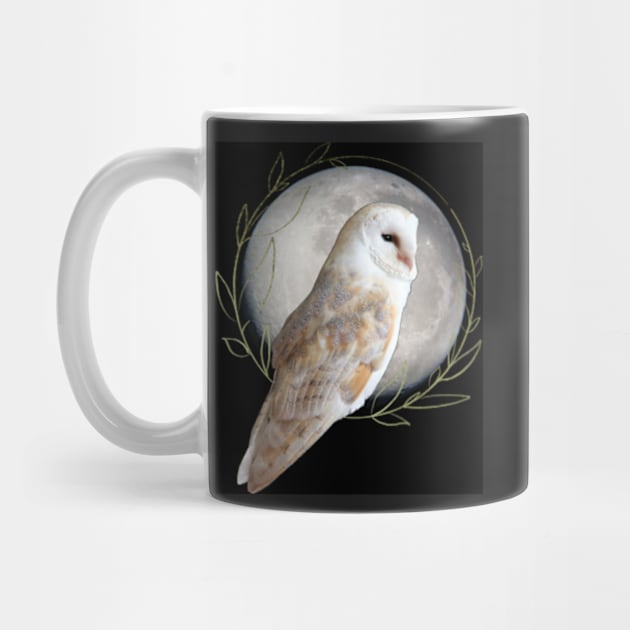 Barn Owl by the moon by MoanaMatron